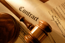 Contract with legal mallot on top